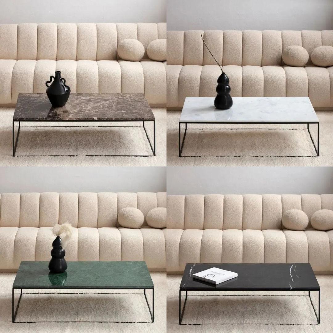 Table Basse en Travertin - Élégance Intemporelle-Atelier Travertin