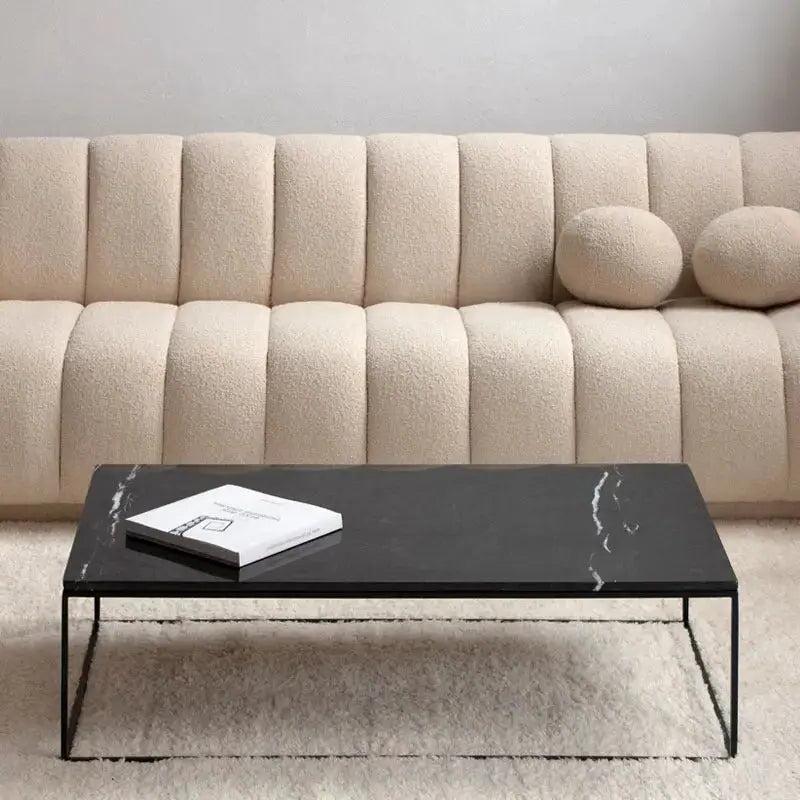 Table Basse en Travertin - Élégance Intemporelle-Atelier Travertin