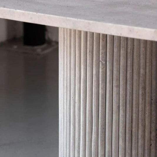 Table à manger Luxe en Travertin "Oasis"-Atelier Travertin