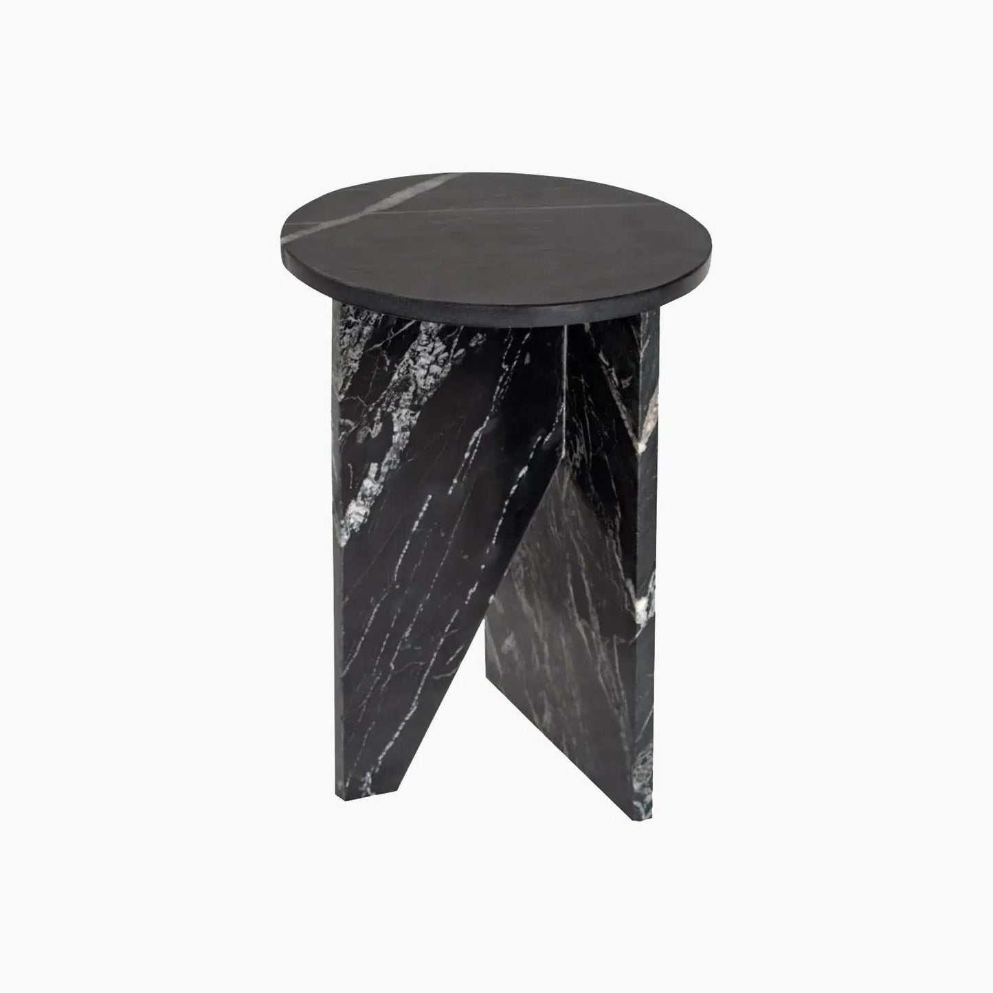 Table d'Appoint Chic en Marbre Noir-Atelier Travertin