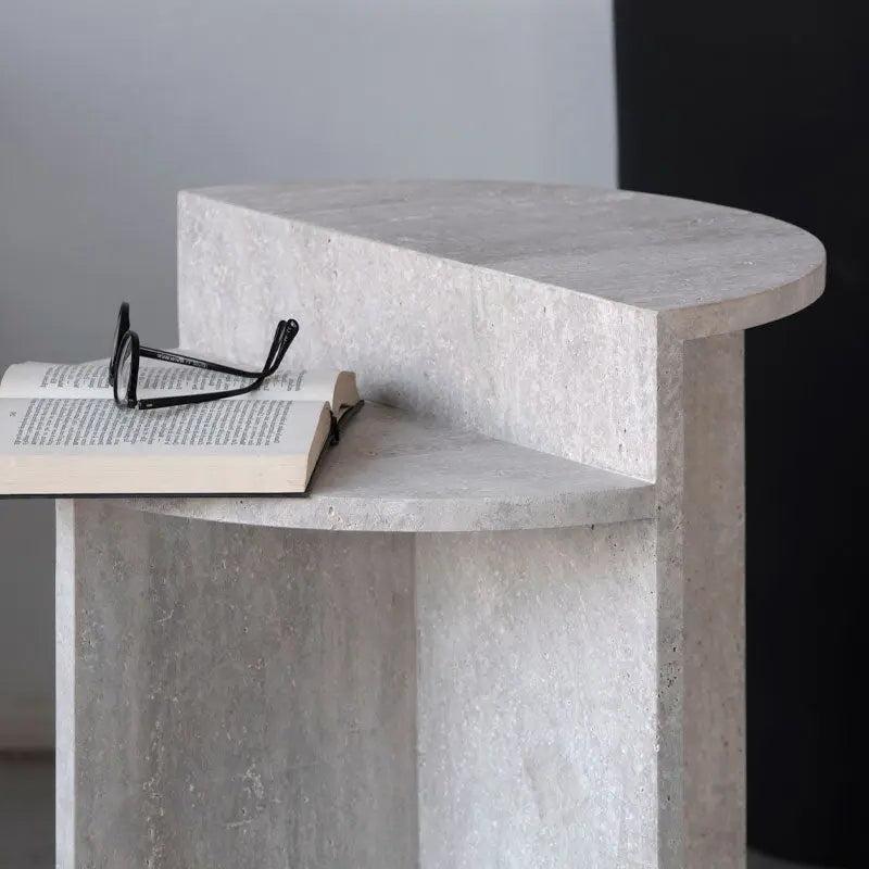 Table d'Appoint en Travertin-Atelier Travertin