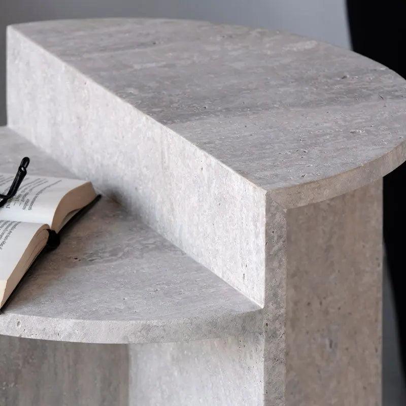 Table d'Appoint en Travertin-Atelier Travertin