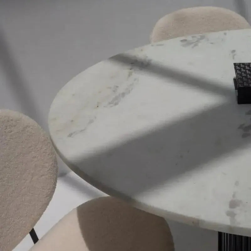 Table ronde en marbre : Élégance et Design-Atelier Travertin