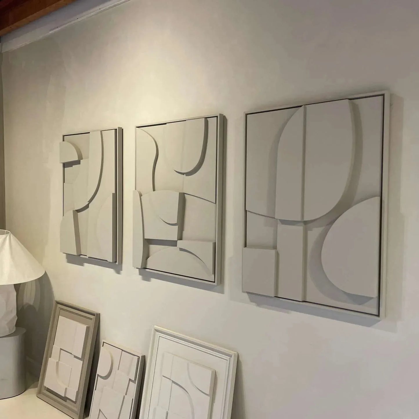Tableaux Abstraits 3D - Élégance Contemporaine-Atelier Travertin