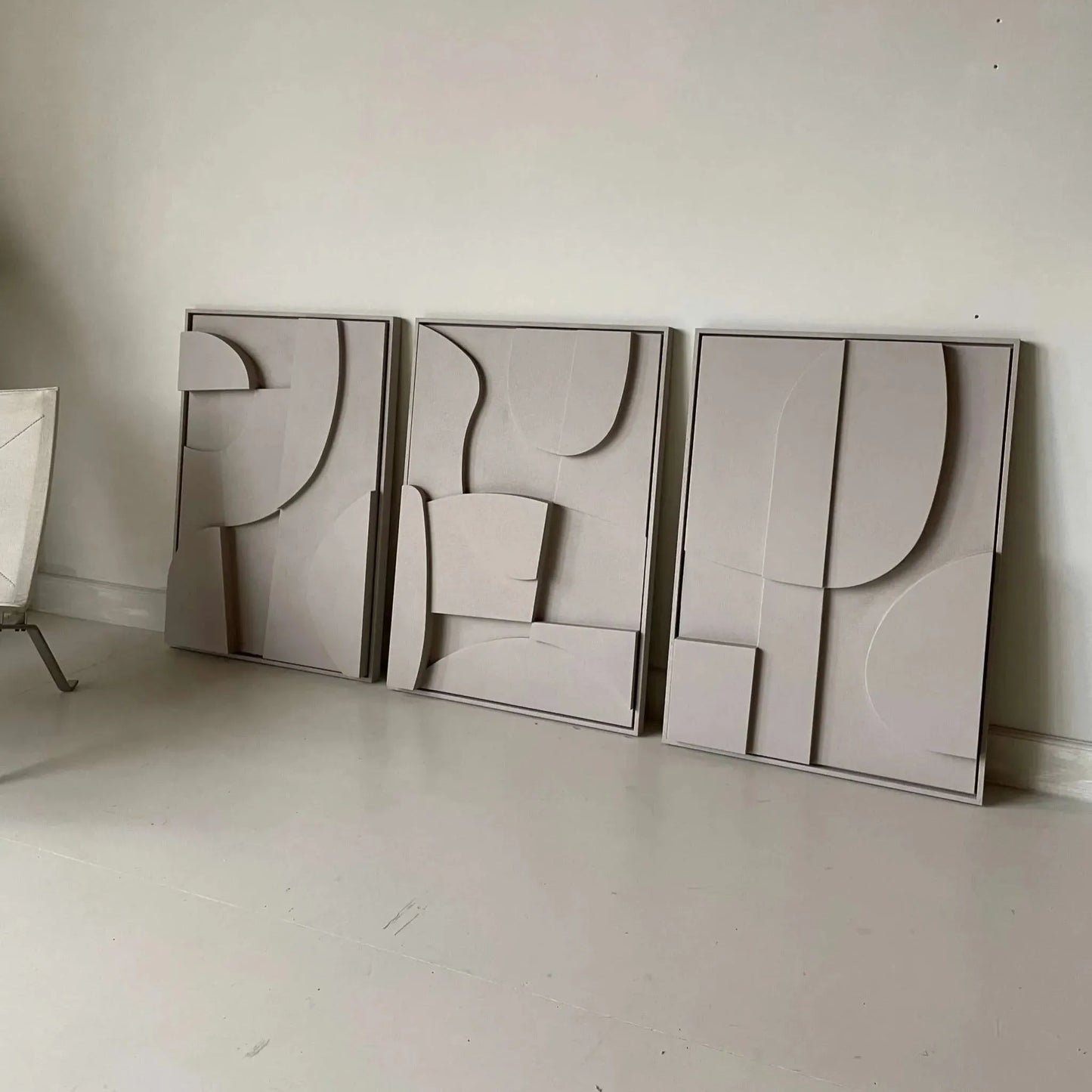 Tableaux Abstraits 3D - Élégance Contemporaine-Atelier Travertin