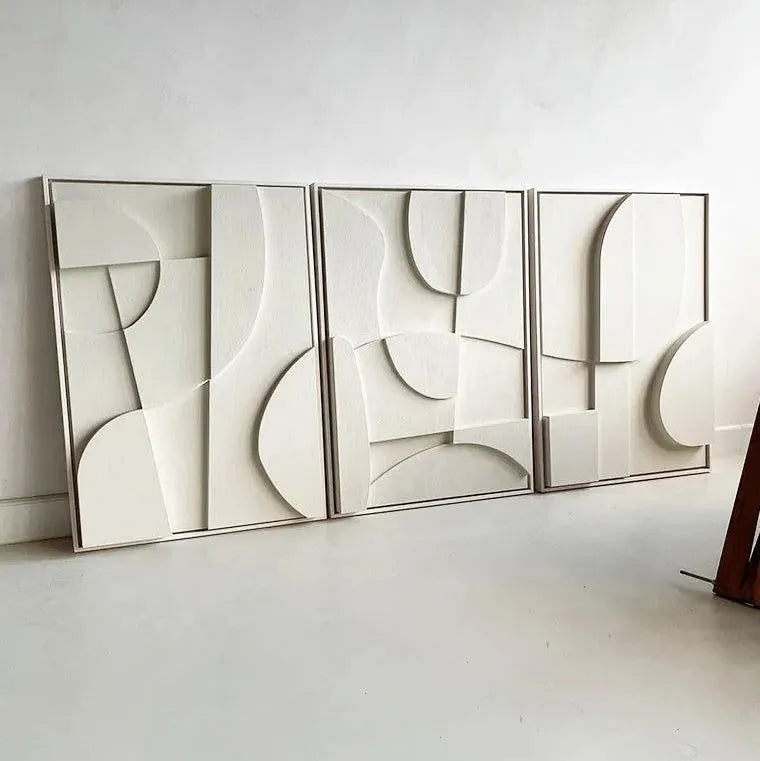 Tableaux Abstraits 3D - Élégance Contemporaine-Atelier Travertin