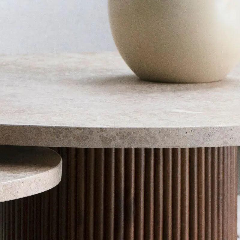 Tables Basses Trio en Travertin Chic-Atelier Travertin