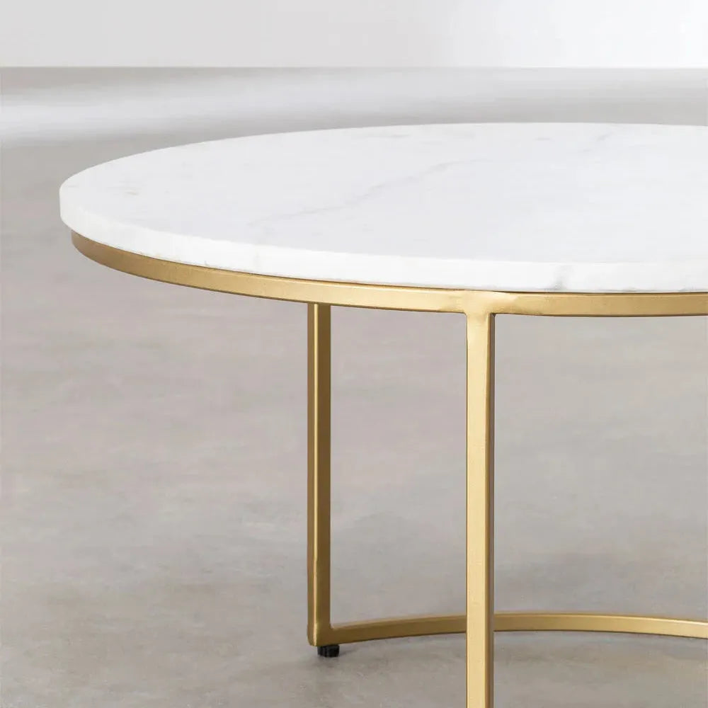 Tables Gigognes en Marbre Chic & Éclat-Atelier Travertin