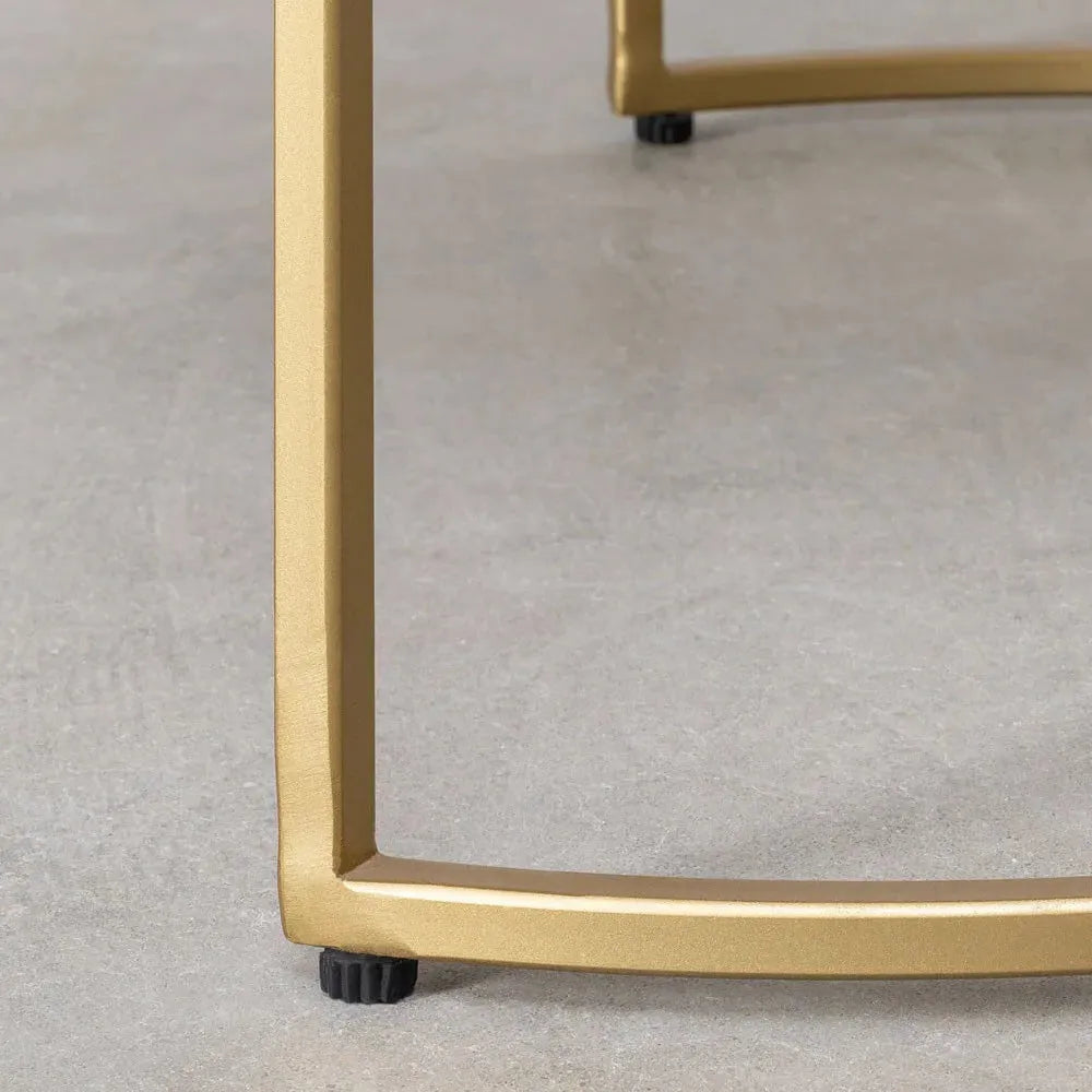 Tables Gigognes en Marbre Chic & Éclat-Atelier Travertin