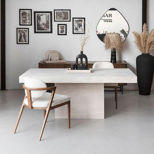 Tables à manger Travertin: Élégance Personnalisée-Atelier Travertin