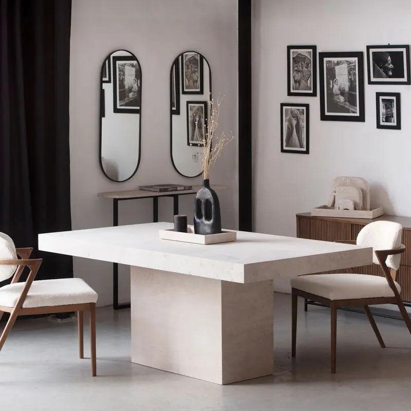 Tables à manger Travertin: Élégance Personnalisée-Atelier Travertin