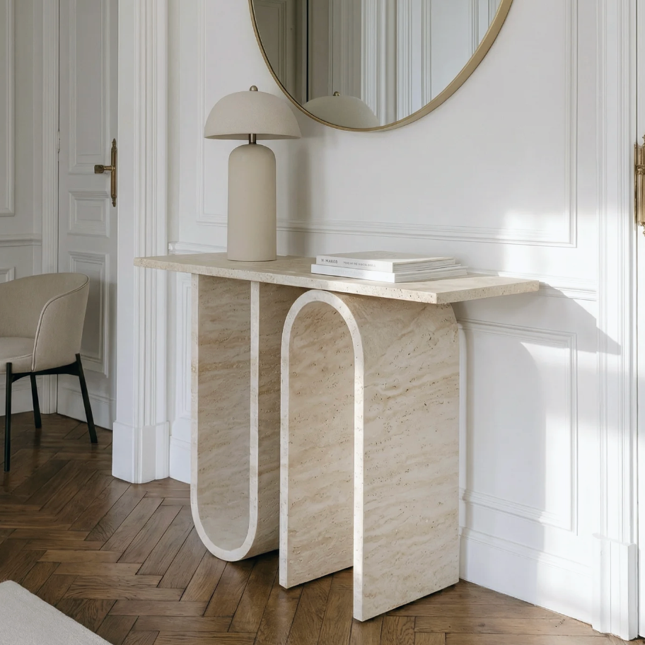 Console Avelis en travertin – Design architecturale