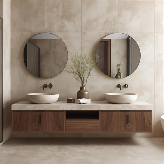 Quel meuble de salle de bain choisir en travertin ?
