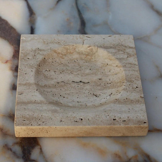 Attrape-anneaux Élégant en Pierre Naturelle-Atelier Travertin