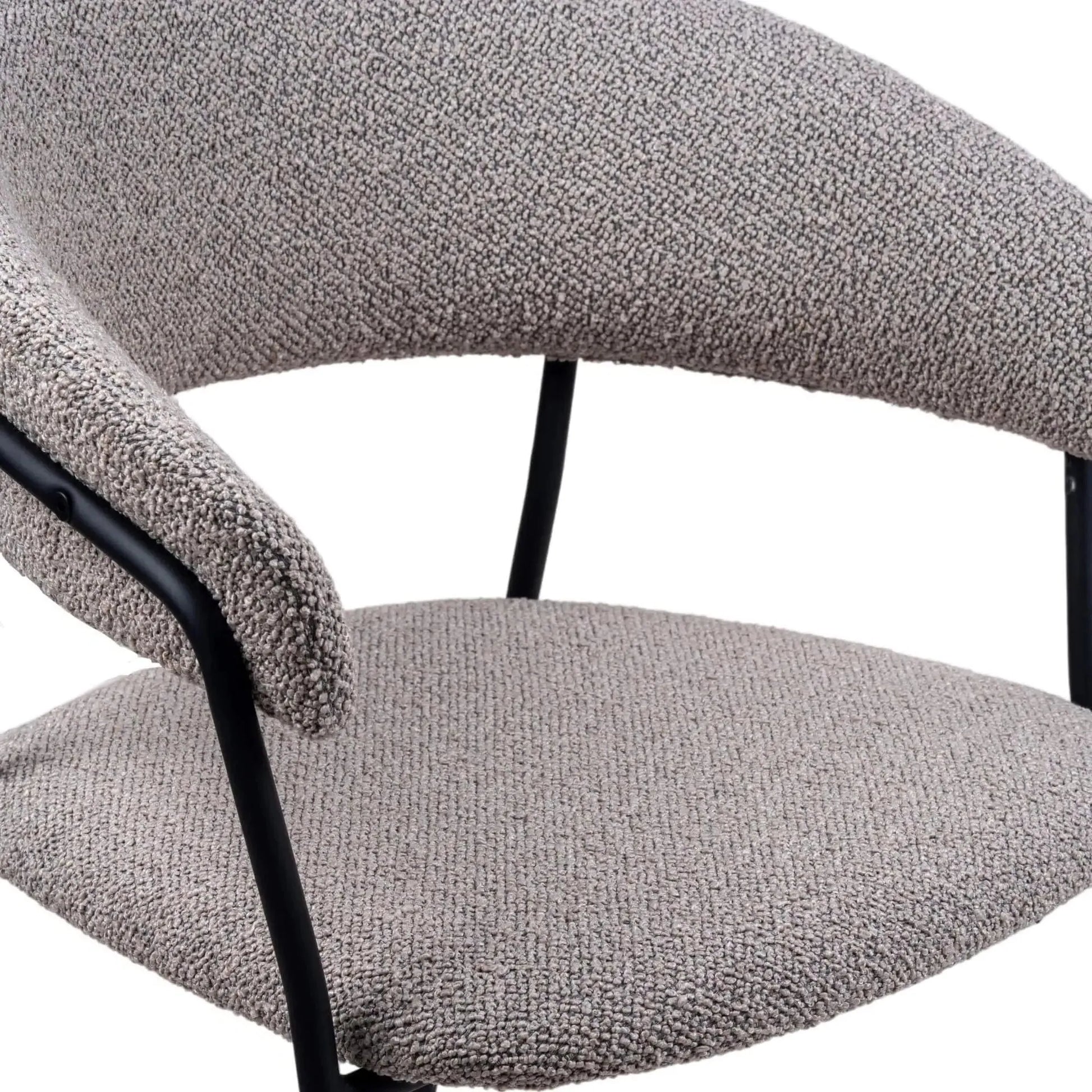 Chaise Bouclette Gris Élégante et Confortable-Atelier Travertin