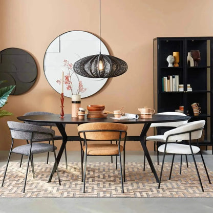 Chaise Bouclette Gris Élégante et Confortable-Atelier Travertin