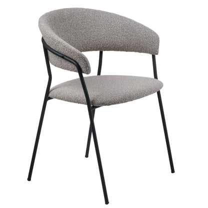Chaise Bouclette Gris Élégante et Confortable-Atelier Travertin