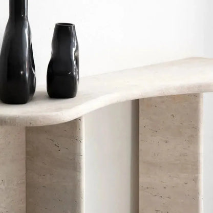 Console Élégante en Travertin Naturel-Atelier Travertin