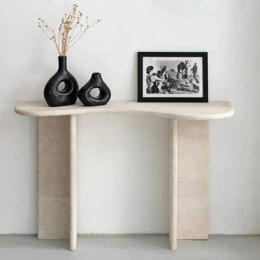 Console Élégante en Travertin Naturel-Atelier Travertin