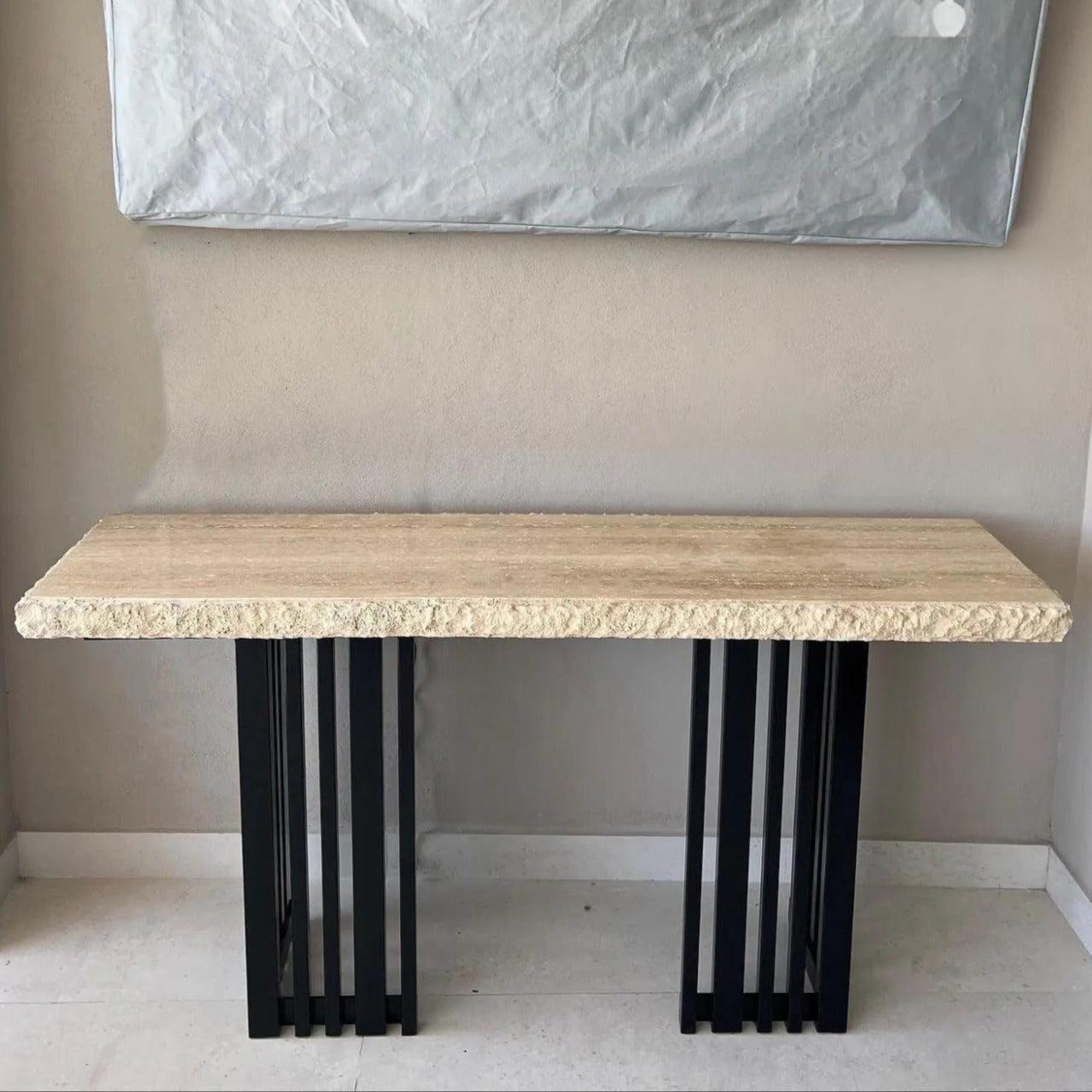 Console Luxe en Travertin pour Intérieur Chic-Atelier Travertin