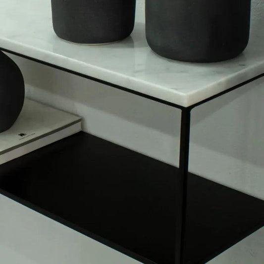 Console Marbre Blanc Élégante et Moderne-Atelier Travertin