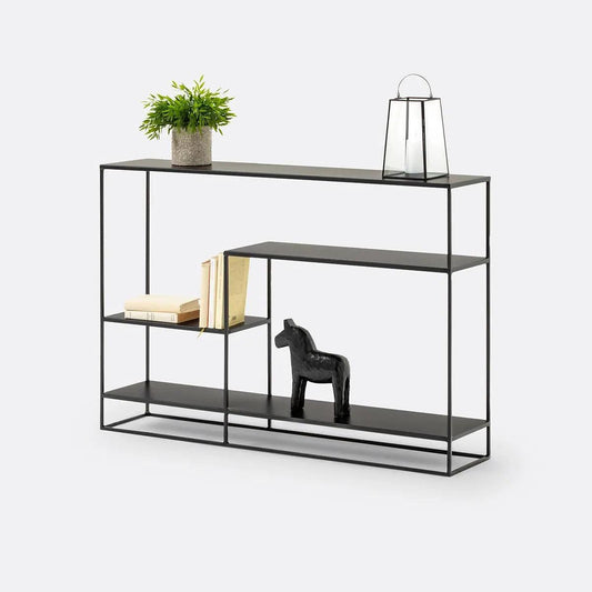 Console Métal Asymétrique Élégante-Atelier Travertin