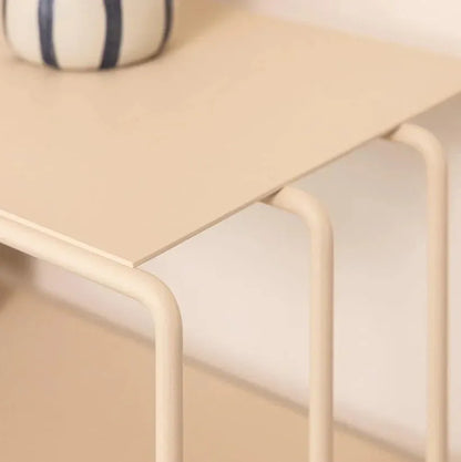 Console Minimaliste en Métal (Noir, Blanc, Beige)-Atelier Travertin