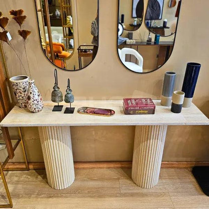 Console Travertin Éclatante et Épurée-Atelier Travertin