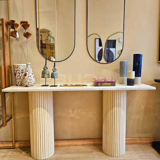 Console Travertin Éclatante et Épurée-Atelier Travertin