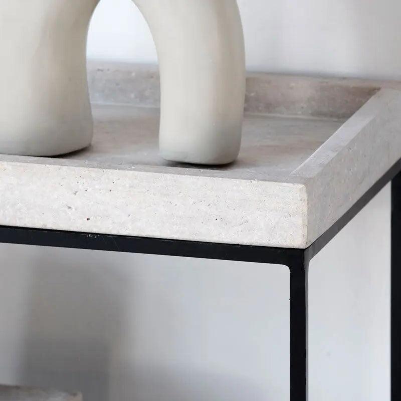 Console Travertin Élégante avec Rangement-Atelier Travertin