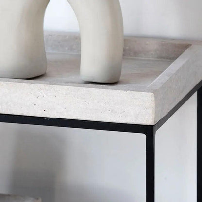 Console Travertin Élégante avec Rangement-Atelier Travertin