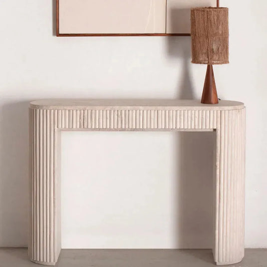 Console en Travertin Élegance par Atelier Travertin-Atelier Travertin