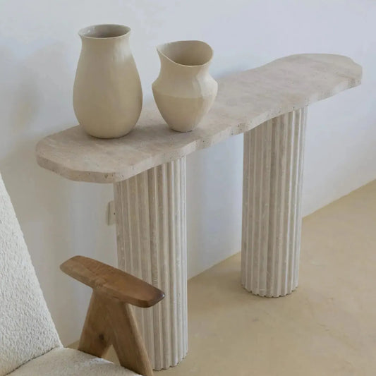 Console en Travertin Élegante Hercules-Atelier Travertin