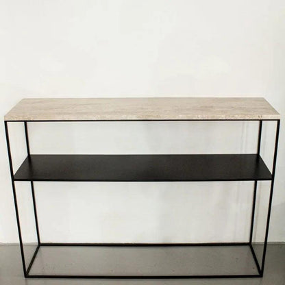 Console en Travertin Élégante et Minimaliste-Atelier Travertin