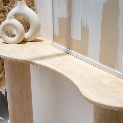 Console en travertin Alta élégance naturelle-Atelier Travertin