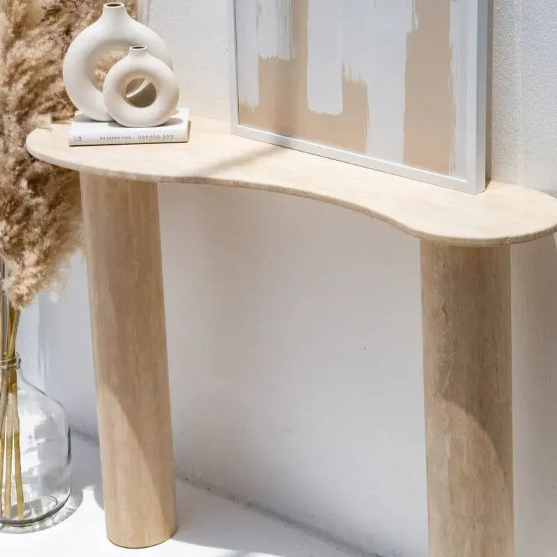 Console en travertin Alta élégance naturelle-Atelier Travertin