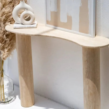 Console en travertin Alta élégance naturelle-Atelier Travertin