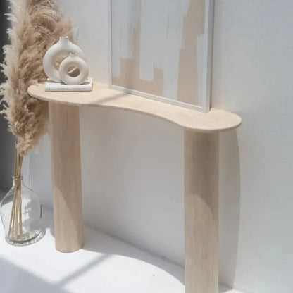 Console en travertin Alta élégance naturelle-Atelier Travertin