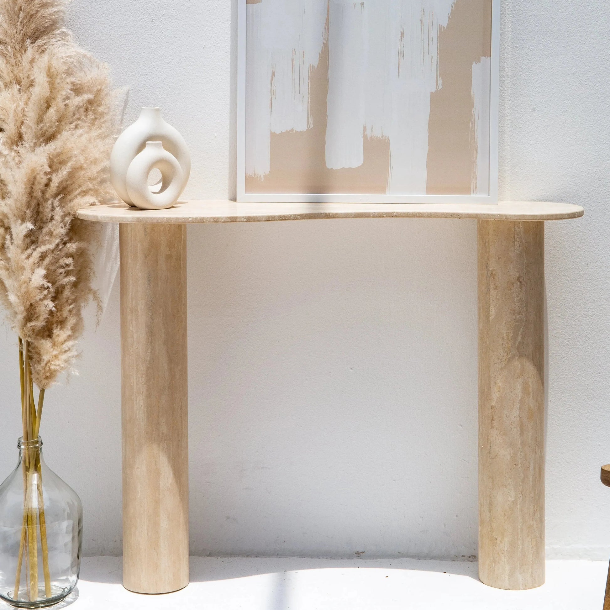 Console en travertin Alta élégance naturelle-Atelier Travertin