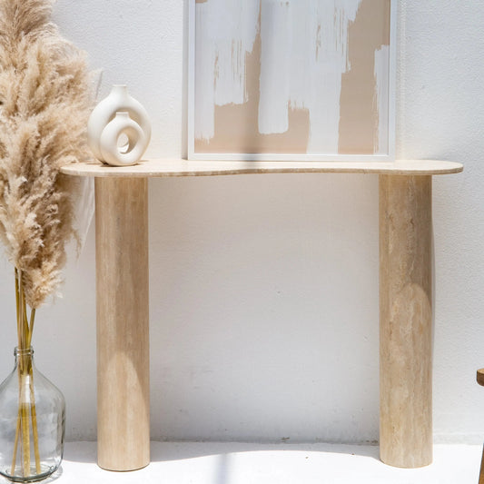 Console en travertin Alta élégance naturelle-Atelier Travertin