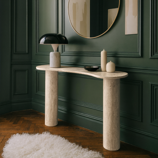 Console Asymétrique en Travertin – Sten