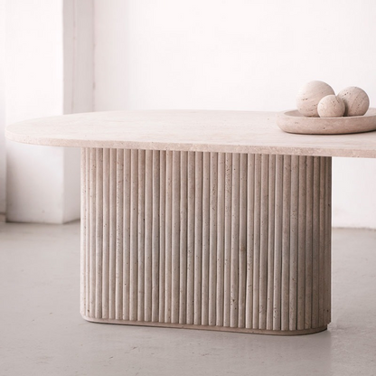 Bureau Caryatis en travertin