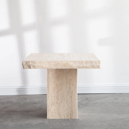 Élégance Carrée: Table en Travertin-Atelier Travertin