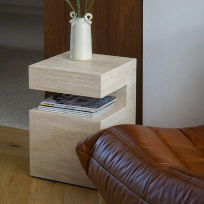 Élégance Naturelle : Table en Travertin-Atelier Travertin