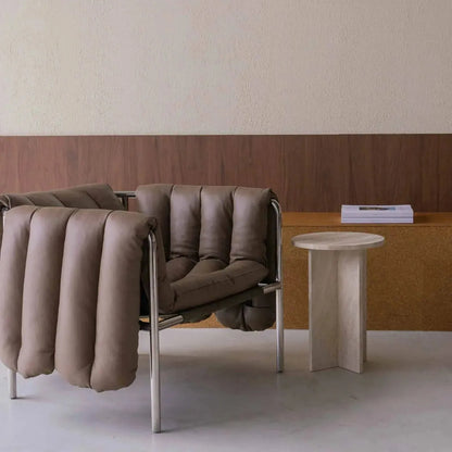 Élégance Travertin : Table d'appoint Eris-Atelier Travertin
