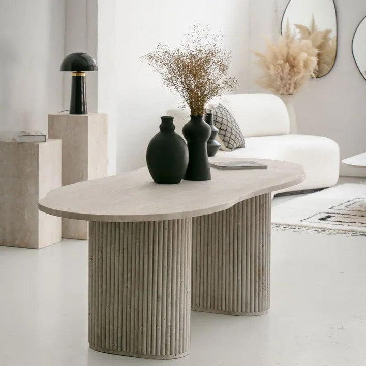 Table en Travertin - Pierre Naturelle - Atelier Travertin