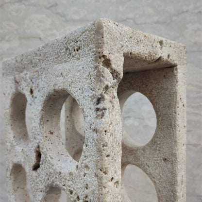 Porte-bouteille design en travertin-Atelier Travertin