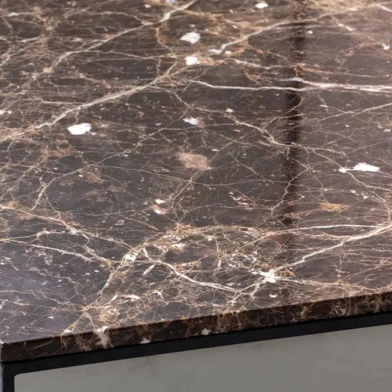 Table Basse Carrée en Marbre - Élégance et Style-Atelier Travertin