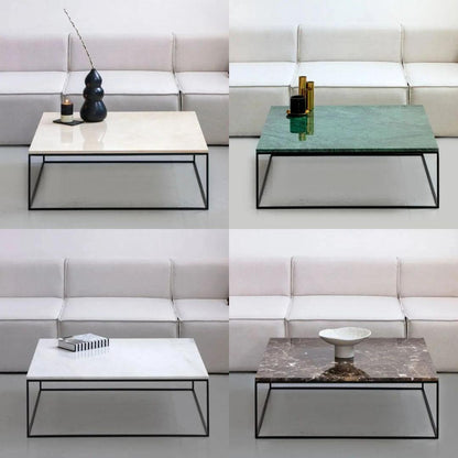 Table Basse Carrée en Marbre - Élégance et Style-Atelier Travertin