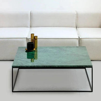 Table Basse Carrée en Marbre - Élégance et Style-Atelier Travertin